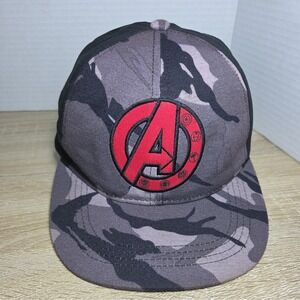 Marvel Avengers Hat Baseball Cap Camo Adjustable‎ Snap Back Youth Kids One Size